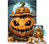 Puzzles de 1000 pièces pour Adultes Lanterne Jack-o'-Lantern d'halloween Impossible est idéal comme Cadeau pour Toute la Famille 38x26cm