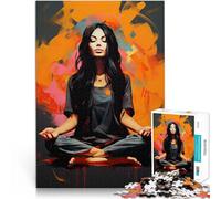 Puzzles de 1000 pièces pour Adultes l'art de la méditation Fait de Bois,pour Les 14 Ans et Plus Jeux éducatifs pour Adultes et Adolescents C'est Un pour Toute la Famille。