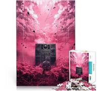 Puzzles de 1000 pièces pour Adultes Le Bonheur du Bruit Rose Fabriqué en Carton Convient aux 14 Ans et Plus Jouets pour Le Divertissement Familial Cadeaux d'anniversaire et Cadeaux Uniques。