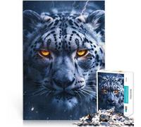 Puzzles de 1000 pièces pour Adultes léopard des neiges Jouet éducatif intellectuel décompressant Bon Cadeau 52x38cm