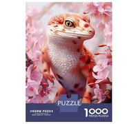 Puzzles De 1000 Pièces pour Adultes Leopard Gecko Watercolor Puzzles pour Adultes - Jeu De Réflexion, Analyse Et Logique pour Les Amateurs De Jeux 52x38cm/1000pcs