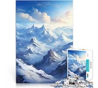 Puzzles de 1000 pièces pour Adultes Les Montagnes en Hiver Fabriqué en Carton pour Les 14 Ans et Plus pour Une soirée de Jeux et de Divertissement en Famille Collection d'artistes, Beaux-Arts。