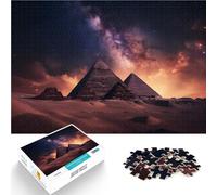Puzzles de 1000 pièces pour Adultes Les pharaons cosmiques reposent en Égypte Jouets de Jeu Décoration d'intérieur 38x26cm