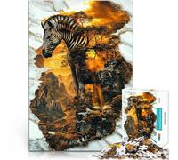 Puzzles de 1000 pièces pour Adultes l'esprit de la Savane Jouets de Divertissement Familial Jouets de décoration pour la Maison 52x38cm
