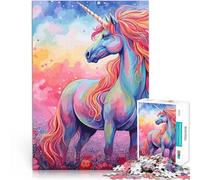 Puzzles de 1000 pièces pour Adultes Licorne Magique Jeu Familial Anti-Stress Défi Difficile Améliorer la mémoire 38x26cm
