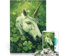 Puzzles de 1000 pièces pour Adultes Licorne Saint-Patrick pour Le Jeu éducatif Challenge Toy Jeu de défi Unique 75x50cm