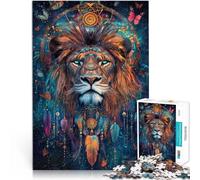 Puzzles de 1000 pièces pour Adultes Lion Magique Fantastique Fait de Papier，Convient aux 14 Ans et Plus Jeu de défi Unique Améliorer l'amour Entre Les Couples。Taille：26x38cm/10.24x14.96pouce