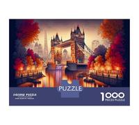 Puzzles De 1000 Pièces pour Adultes London Bridge Fall Colors Puzzle pour Adultes Jeu Pratique, Analyse Et Logique Jeu Stimulant Cadeaux 70x50cm/1000pcs