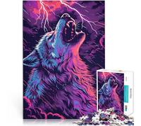 Puzzles de 1000 pièces pour Adultes Loup Animal Coloré Réduction du Stress intéressante Décoration d'intérieur et Cadeaux Uniques 38x26cm