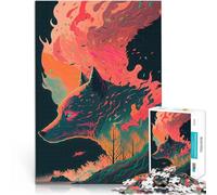 Puzzles de 1000 pièces pour Adultes Loup légendaire Défi Difficile pour soulager Le Stress Décoration d'intérieur 52x38cm