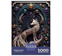 Puzzles De 1000 Pièces pour Adultes Majestic Steampunk Fox Puzzles pour Adultes Jeux Relaxants Analyse Et Logique Activités Amusantes À La Maison, 70x50cm/1000pcs