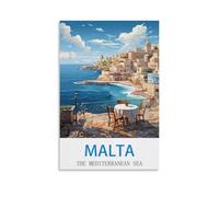Puzzles de 1000 pièces pour Adultes Malte Les Puzzles de la mer Méditerranée Micro pièces Puzzles Difficiles Défis Jouets Cadeaux d’Anniversaire de Noël 52x38cm