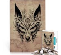 Puzzles de 1000 pièces pour Adultes Masque Kitsune teinté n°3 Jouets Jeux éducatifs Soulagement du Stress Une œuvre d'art 38x26cm
