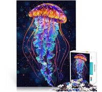 Puzzles de 1000 pièces pour Adultes Méduse néon Difficile à réaliser mais Amusant et Humoristique Jeu de défi Unique 38x26cm