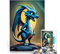 Puzzles de 1000 pièces pour Adultes Mignon bébé Dragon 3D Séjour Anti-Stress pour Tuer Le Temps décoration Murale 75x50cm