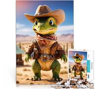 Puzzles de 1000 pièces pour Adultes Mini-Alligator Cowboy Compétition de Vitesse Manuelle Décoration d'intérieur 38x26cm