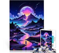 Puzzles de 1000 pièces pour Adultes Monde enchanté Jouets éducatifs d'apprentissage Activités Amusantes à la Maison, Cadeaux d'anniversaire, Cadeaux de Voyage, 38x26cm