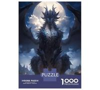 Puzzles De 1000 Pièces pour Adultes Moonlight Dragon Anime Art Puzzles pour Adultes Jeux Relaxants Une Œuvre d'art Difficile Et Stimulant 70x50cm/1000pcs