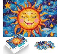 Puzzles de 1000 pièces pour Adultes Mosaïque du Soleil Souriant Réduction du Stress intéressante Idées Cadeaux 52x38cm