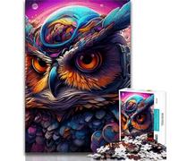Puzzles de 1000 pièces pour Adultes, Motif Chouette Fantastique, pour stimuler Le Cerveau, Jouets addictifs pour cultiver la Patience Une œuvre d'art (38x26cm)