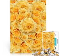 Puzzles de 1000 pièces pour Adultes Motif de Fleur de Rose Jaune Analyse et logique est idéal comme Cadeau pour Toute la Famille 38x26cm