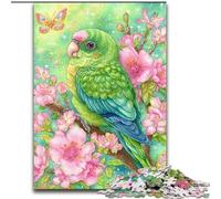 Puzzles de 1000 pièces pour Adultes, Motif Perroquet et Fleurs, pour stimuler Le Cerveau, Jouets addictifs pour cultiver la Patience, Jeu de défi Unique 50x75cm