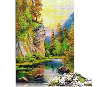 Puzzles de 1000 pièces pour Adultes, Motif rivière de Montagne, Puzzles en Bois pour Adolescents, Cadeaux pour Adultes, 1000 pièces (75 x 50 cm)