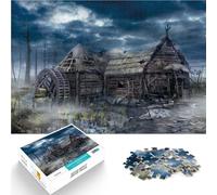 Puzzles de 1000 pièces pour Adultes Moulin de Hunt Fait de Papier,pour et à partir de 14 Ans et Plus Jouets Anti-Stress Cadeau d'anniversaire de Noël。Taille:26x38cm/10.24x14.96pouce
