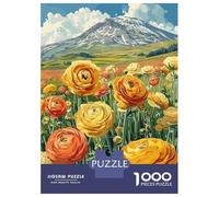 Puzzles De 1000 Pièces pour Adultes Mountain Meadow Flowers Puzzles pour Adolescents Activités Familiales Défi Éducatif Jeu Stimulant Et Divertissement en Famille 70x50cm/1000pcs