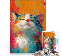 Puzzles de 1000 pièces pour Adultes Moustaches de Chat béates Jeux éducatifs Décoration d'intérieur Décoration Parfaite 38x26cm