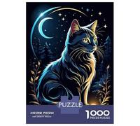 Puzzles De 1000 Pièces pour Adultes Mystical Cat Puzzle Anti-Stress, Jouet De Décoration Intérieure, Difficile Et Stimulant 52x38cm/1000pcs
