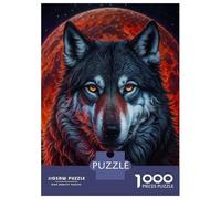 Puzzles De 1000 Pièces pour Adultes Mystical Crimson Moon Les Puzzles pour Adultes Améliorent La Mémoire Et Stimulent Le Cerveau. Idées Cadeaux pour Les Amis Et La Famille 52x38cm/1000pcs