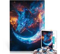 Puzzles de 1000 pièces pour Adultes Nébuleuse de la Lune du Loup Cybernétique Jeu de Quiz Améliorer la mémoire 75x50cm