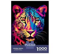 Puzzles De 1000 Pièces pour Adultes Neon Jaguar Puzzles pour Adolescents Jeux Relaxants Course De Vitesse Manuelle Cadeaux De Noël Et d'anniversaire 52x38cm/1000pcs