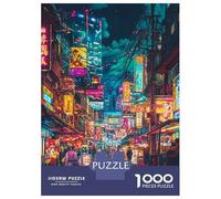 Puzzles De 1000 Pièces pour Adultes Neon Night Alley -2 Puzzle Anti-Stress, Jouet De Décoration Intérieure, Difficile Et Stimulant 70x50cm/1000pcs