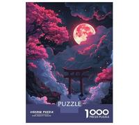 Puzzles De 1000 Pièces pour Adultes Neon Torii Gate Nightscape Puzzles pour Adultes Jeux Relaxants Améliore La Mémoire Cadeaux De Noël Et d'anniversaire 52x38cm/1000pcs