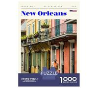 Puzzles De 1000 Pièces Pour Adultes New Orleans Louisiana Travel Art Puzzle Pour Adolescents - Cadeau D'anniversaire - Difficile Et Stimulant - Cadeaux Uniques Pour Un Anniversaire Ou Noël 70x50cm/100