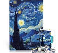 Puzzles de 1000 pièces pour Adultes Nuit étoilée Jouet éducatif d'apprentissage avec des pièces de Formes aléatoires entièrement imbriquées 52x38cm