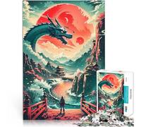 Puzzles de 1000 pièces pour Adultes Observation du Coucher de Soleil sur Le Dragon Jeux de détente Super Cadeau 75x50cm
