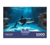 Puzzles De 1000 Pièces pour Adultes Orca Underwater Puzzles pour Adolescents Jeu Familial Améliore La Mémoire Difficile Et Stimulant 52x38cm/1000pcs