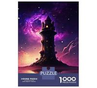Puzzles De 1000 Pièces pour Adultes Paint Lighthouse Puzzles pour Adultes - Décoration Murale - Loisirs À Domicile - Cadeaux d'anniversaire Et De Noël Uniques 70x50cm/1000pcs