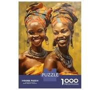 Puzzles De 1000 Pièces pour Adultes Painted African Sisters Puzzles pour Adultes - Jeu De Réflexion, Analyse Et Logique pour Les Amateurs De Jeux 52x38cm/1000pcs