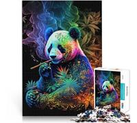 Puzzles de 1000 pièces pour Adultes Panda néon Aidez Le Cerveau à exercer des Jouets addictifs pour cultiver la Patience décoration Murale 52x38cm