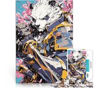 Puzzles de 1000 pièces pour Adultes Panda Samurai Quest Jouets Jeux éducatifs Soulagement du Stress Super Cadeau 75x50cm
