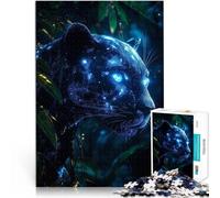 Puzzles de 1000 pièces pour Adultes Panthère Lumineuse dans la Jungle Jouets de Jeu Car C'est Un pour Toute la Famille 75x50cm
