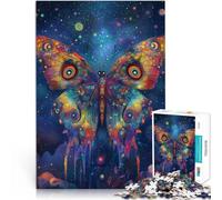 Puzzles de 1000 pièces pour Adultes Papillon psychédélique~ Jouet éducatif intellectuel décompressant Bon Cadeau 52x38cm