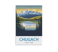 Puzzles de 1000 pièces pour Adultes Parcs d’État Chugach Puzzles 1000 pièces Adolescents Enfants Puzzle Défi cérébral 38x26 cm