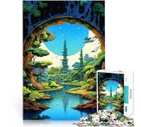 Puzzles de 1000 pièces pour Adultes Paysage d'anime Entraînez Votre Cerveau et Vos Mains Car C'est Un pour Toute la Famille 38x52cm
