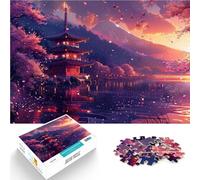 Puzzles de 1000 pièces pour Adultes Paysage de château Japonais Réduction du Stress intéressante Œuvre d'art 52x38cm