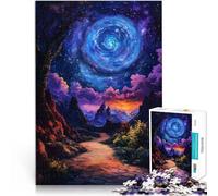 Puzzles de 1000 pièces pour Adultes Paysage de Galaxie Spirale Fait de Papier，pour Les 14 Ans et Plus Staycation Tuer Le Temps De Superbes Cadeaux et Jouets。Taille：38x52cm/14.9x20.4pouce